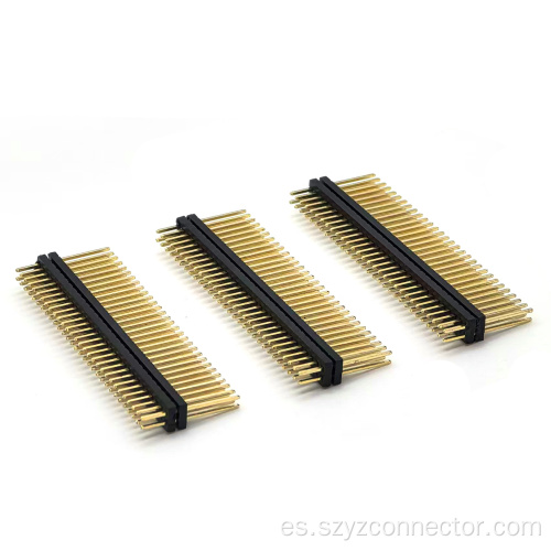 fila dual del conector del jefe del Pin de 1.27m m recta
